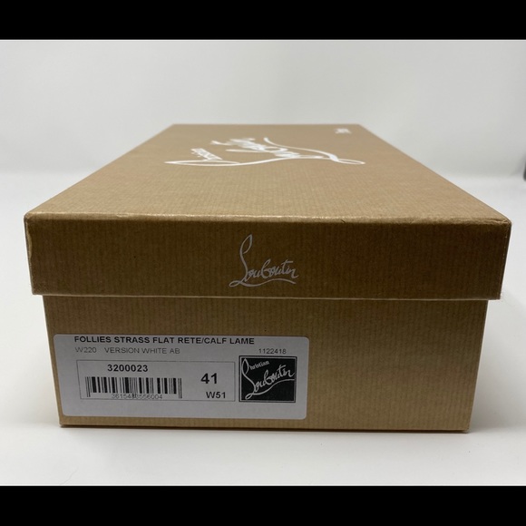 Christian Louboutin follies strass flat rete/calf - Picture 15 of 16